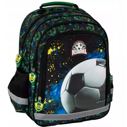 Plecak szkolny wielokomorowy Derform czarny. Derform