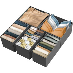 Simple Houseware organizer do szuflad na bieliznę/biustonosze/skarpetki/body, zestaw