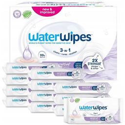 WATERWIPES 3in1 Sensitive+ Soothing chusteczki nawilżane z lawendą