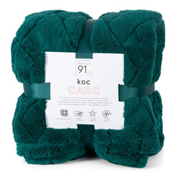 Design 91 Koc narzuta 150x200 Caro zielona ciemna