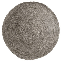 Tine K Home - Okrągły szary dywan jutowy
