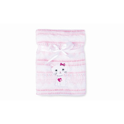 Babymatex Kocyk dziecięcy 75x100 Ricco różowy biały