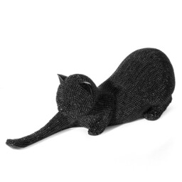 Eurofirany Figurka dekoracyjna Eldo 3 26x9x9 Kot czarna