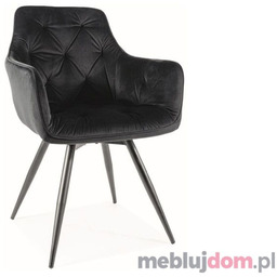 Krzesło półobrotowe MANGO VELVET Signal Czarny