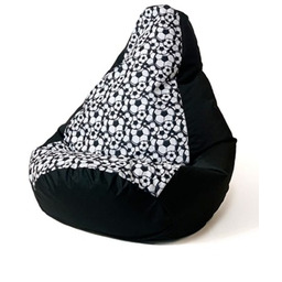 Go Gift Pufa worek sako GRUSZA DRUK czarny-piłka