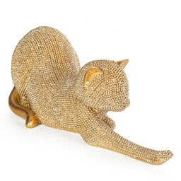 Eurofirany Figurka dekoracyjna Eldo 2 26x9x9 Kot złota
