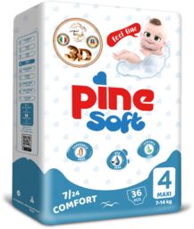 Pine Soft 3D, pieluchy, rozmiar 4, Maxi, 7-14