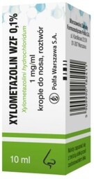 XYLOMETAZOLIN WZF 0.1% Krople do nosa, 10ml