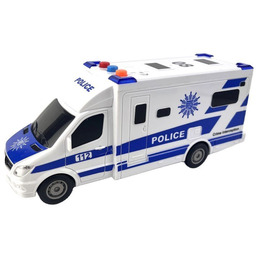 SAMOCHÓD POLICYJNY W PUDEŁKU ŚWIATŁO DŹWIĘK POLICJA