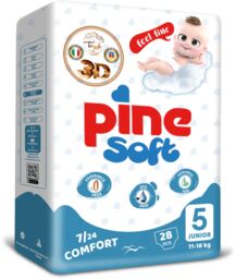 Pine Soft 3D, pieluchy, rozmiar 5, Junior, 11-18