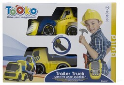 Trailer truck with free wheel buldożer - wiek