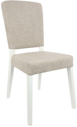 krzesło tapicerowane Alameda welurowe beżowe/biały ciepły