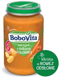 BoboVita Warzywa z delikatną wołowiną po 6 miesiącu,