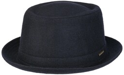 Wool Pork Pie Hat by Stetson, ciemnoniebieski
