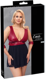 Cottelli Bondage Plus Size - czerwona babydoll