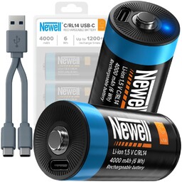 Akumulator bateria C/R14 USB-C 1,5 V 4000 mAh