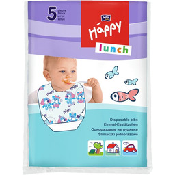 Bella, Śliniaki jednorazowe, Happy Lunch, 5 szt.