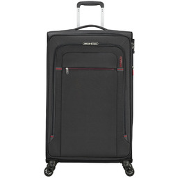Poszerzana walizka duża American Tourister Crosstrack - grey/red