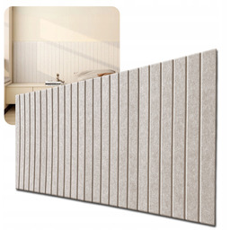 Lamele panele ścienne 3D naklejka 60x120cm filc Jasny