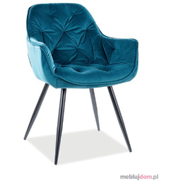 Krzesło CHERRY VELVET Signal Turkus