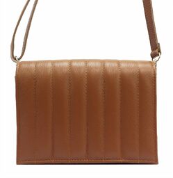 Luka damska skórzana listonoszka pikowana na magnes torebka