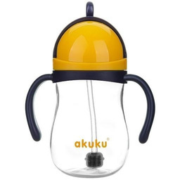 Akuku A0165 BIDON ZE SŁOMKĄ Z ODWAŻNIKIEM NIEBIESKO-ŻÓŁTY
