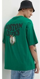New Era t-shirt bawełniany męski kolor zielony