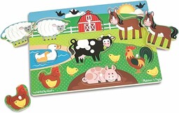 Melissa & Doug  drewniana układanka z uchwytami: