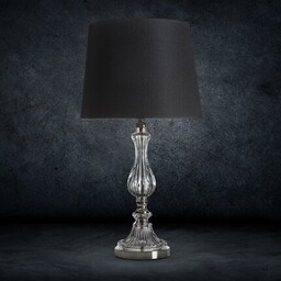 Lampa stołowa REMI z kryształową podstawą i matowym