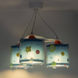 Dalber Lampa wisząca dla dzieci Planet, 3-punktowa