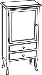 Sapho RETRO szafka 60x120x38cm starobiała lewa 1712