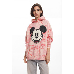 Desigual Bluza z kapturem Mickey Mouse sznurek