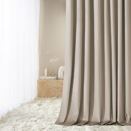 ZASŁONA WELUROWA BIANCA - BEŻOWA 140x270 TAŚMA