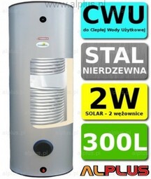 Bojler TERMICA 300l z dwiema wężownicami 2w NIERDZEWKA