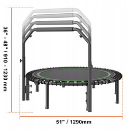 VEVOR SKŁADANA MINI TRAMPOLINA FITNESS REBOUNDER 1295 MM