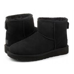 UGG DAMSKIE CZARNE ŚNIEGOWCE SKÓRZANE 36 1Ż1C
