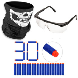 Zestaw Okulary taktyczne do Nerf + Bandana +