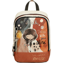 Anekke Pomarańczowy Plecak Damski Z Laleczką