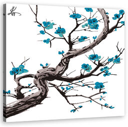 Obraz na płótnie, Natura - Niebieski 60x60