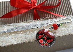Zakładka do książki piękne czerwone maki 8607 [b0]