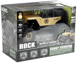 Jeep R/C 1:18 złoty - Leantoys