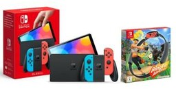 Nintendo Switch OLED Czerwono-niebieski + Ring Fit Adventure
