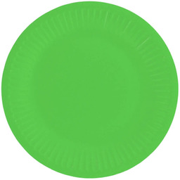 Talerzyki papierowe zielone - 18 cm - 6