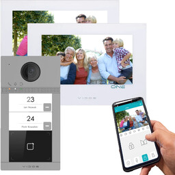 Wideodomofon dwurodzinny VIDOS ONE IP S2402-N 2 Monitory