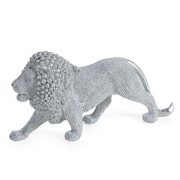 Eurofirany Figurka dekoracyjna Eldo 1 23x6x12 Lew srebrna