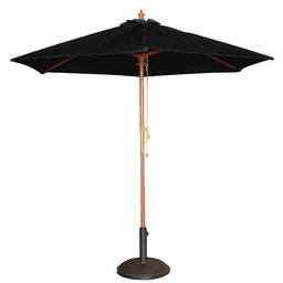 Bolero Parasol okrągły czarny 2370(H) x 2500(Ø) mm