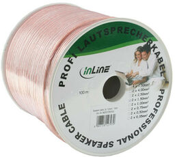 InLine kabel głośnikowy, 2x 0,75 qmm, CCA, przezroczysty
