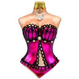 Pakamera Bombka choinkowa: Gorset damski: różowy