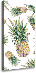 Nowoczesny obraz canvas na ramie pionowy Ananasy