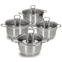 Zestaw garnków ZWIEGER Rocca 8 el. Srebrny